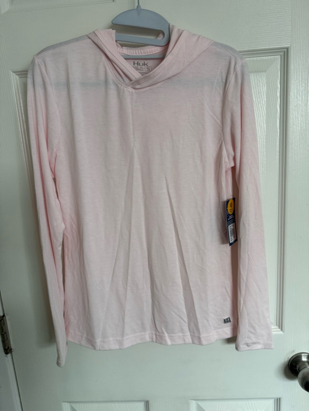 Huk Light Pink Long Sleeve Hooded Women's Shirt